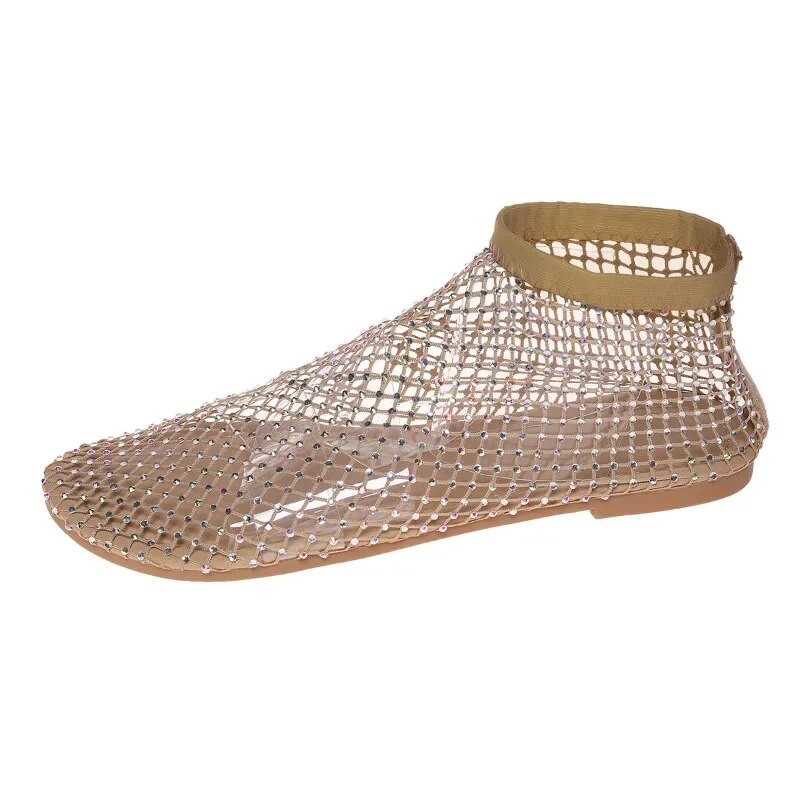 🔥Ultra-comfortable House Shoes in shiny mesh with gems