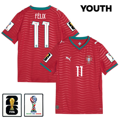João Félix 11 Youth Portugal National Team 2026 Home Jersey - Red