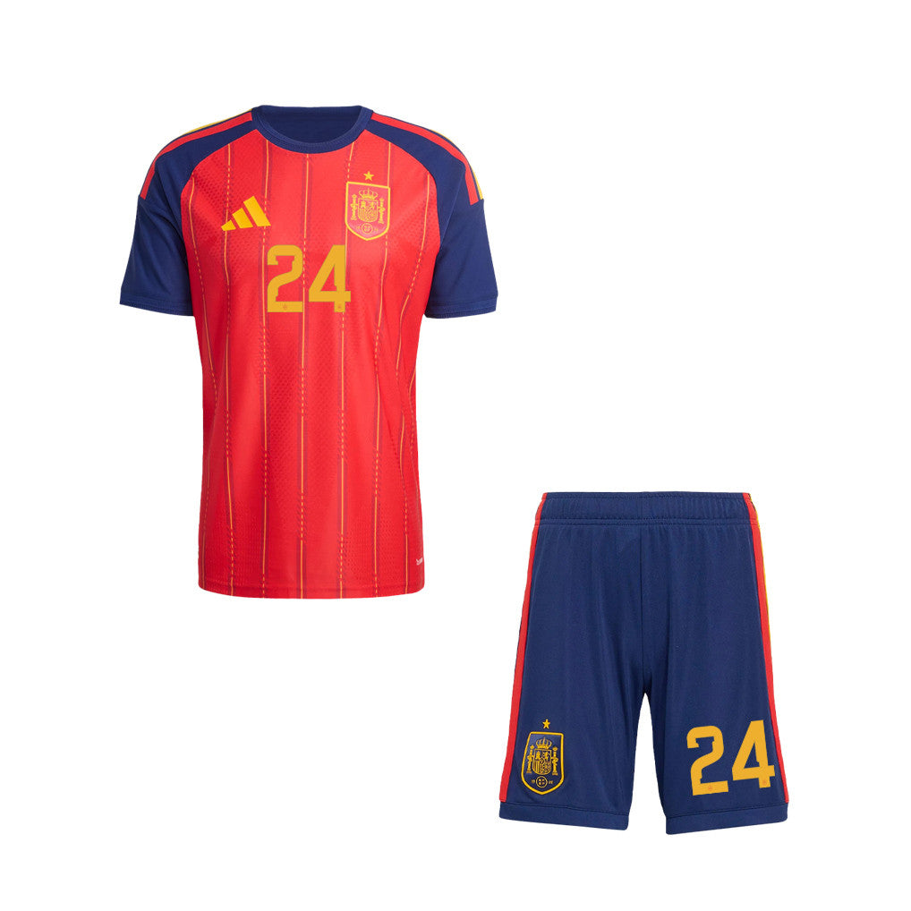 Marc Cucurella 24 Spain 2026 Home Men Jersey & Shorts Set – Red