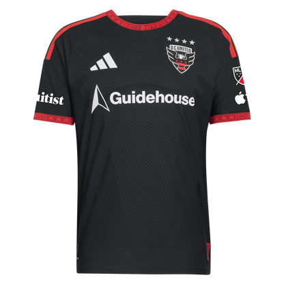 D.C. United // adidas Official 2026 Black-and-Red On-Field Patch Custom Jersey – Black