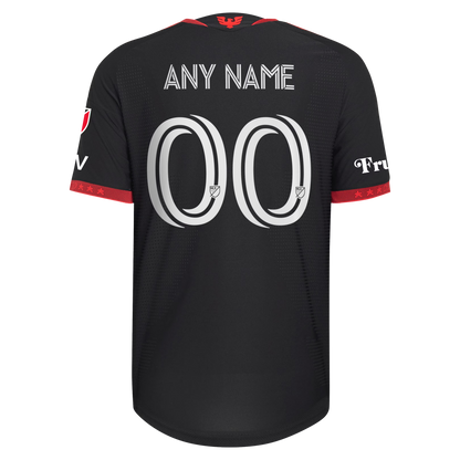 D.C. United // adidas Official 2026 Black-and-Red On-Field Patch Custom Jersey – Black