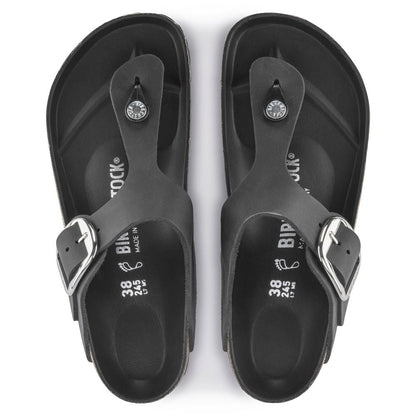Birkenstock Women's Gizeh Big Buckle Oiled Leather in Black