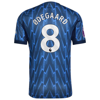 Martin Ødegaard Arsenal 2025/26 Away Player Soccer Shirt - Blue