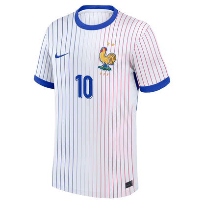 Kylian Mbappe France National Team 2024 Away Soccer Shirt - White
