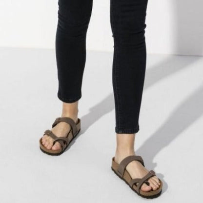 Birkenstock Women's Mayari Birko-Flor Nubuck in Mocha