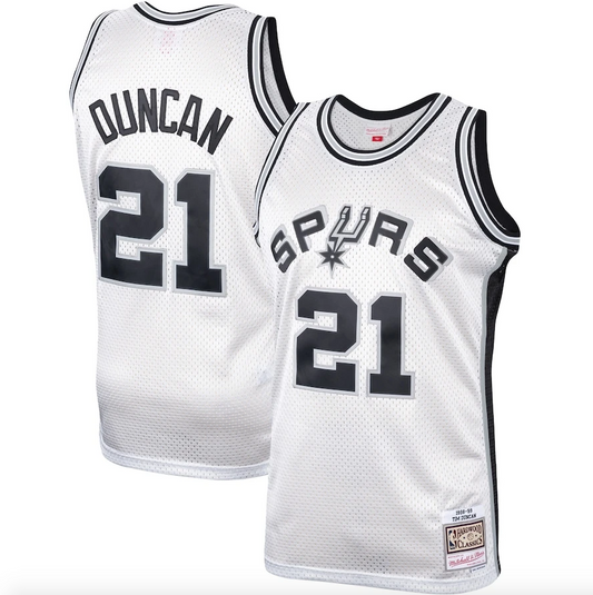 Men's Tim Duncan San Antonio Spurs Mitchell & Ness Hardwood Classics 1998-99 Swingman Jersey - White