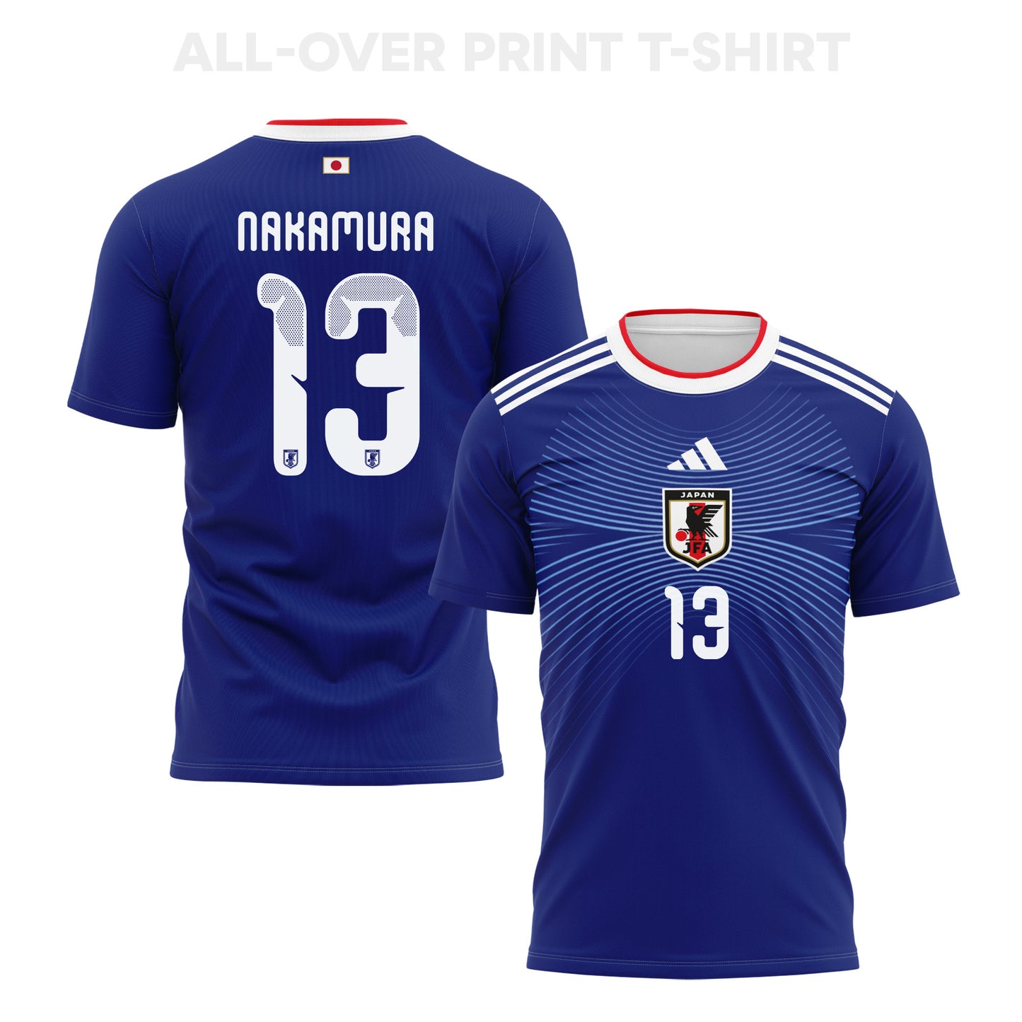 Keito Nakamura #13 Japan  2026 World Cup Home 3D T-Shirt Fully Printed – Unisex, Blue