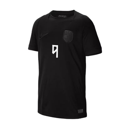 Erling Haaland #9 Youth Norway National Team 2026 World Cup Away Jersey - Black