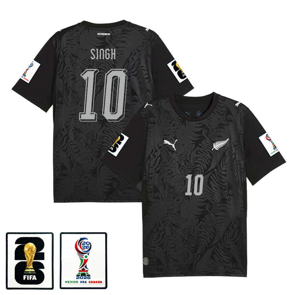 Sarpreet Singh #10 New Zealand National Team  2026 World Cup Home Jersey - Black, Men