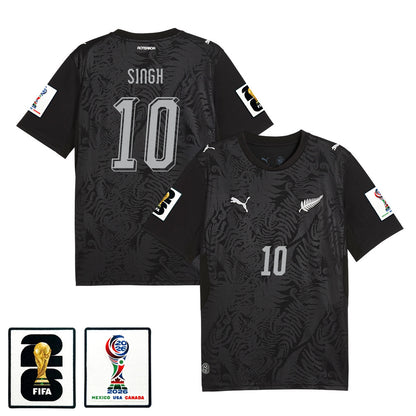 Sarpreet Singh #10 New Zealand National Team  2026 World Cup Home Jersey - Black, Men