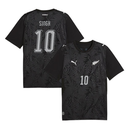 Sarpreet Singh #10 New Zealand National Team  2026 World Cup Home Jersey - Black, Men