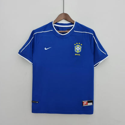 BRASIL AWAY 1998/98 - NIKE RETRO MEN`S - BLUE/WHITE