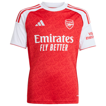 Gabriel Martinelli 11 Signature Arsenal 25/26 Home YOUTH Jersey - White/Red