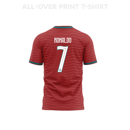 Cristiano Ronaldo 7 Portugal 2026 Home 3D T-Shirt Fully Printed – Unisex, Red