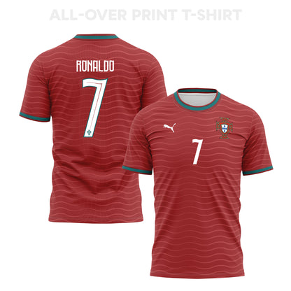 Cristiano Ronaldo 7 Portugal 2026 Home 3D T-Shirt Fully Printed – Unisex, Red