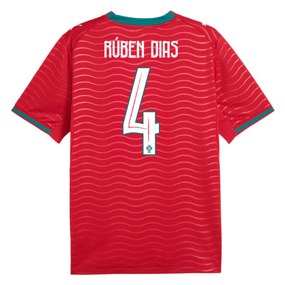 Rúben Dias 4 Portugal National Team 2026 Home Jersey - Red, Men