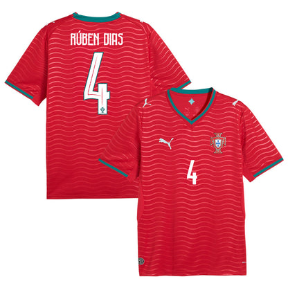 Rúben Dias 4 Portugal National Team 2026 Home Jersey - Red, Men