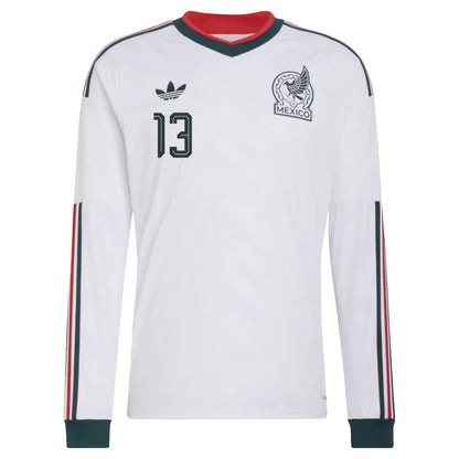 Guillermo Ochoa 13 Mexico National Team 2026 Away Long Sleeve Jersey - White
