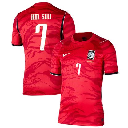 Son Heung-min 7 South Korea National Team 2026 Home Jersey - Red, Men