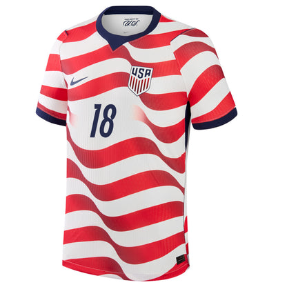 Max Arfsten 18 USMNT 2026 Home Match Jersey - White, Men