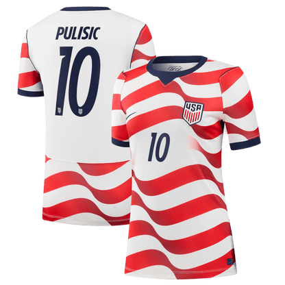 Christian Pulisic 10 USMNT Women's 2026 Home Stadium Jersey - White