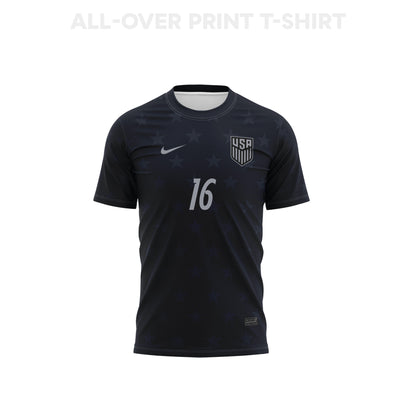 Alex Freeman 16 USMNT 2026 Away 3D T-Shirt Fully Printed – Unisex, Black