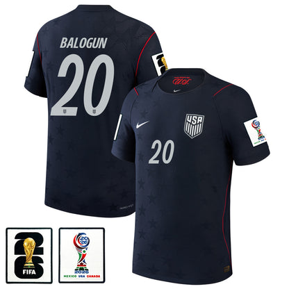 Folarin Balogun 20 USMNT 2026 Away Match Jersey - Blue Men