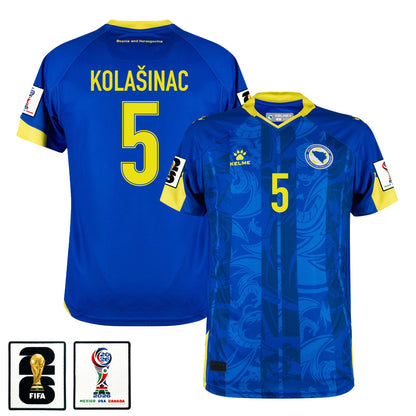 Sead Kolašinac 5 Bosnia and Herzegovina 2026 Home Jersey - Blue, Men