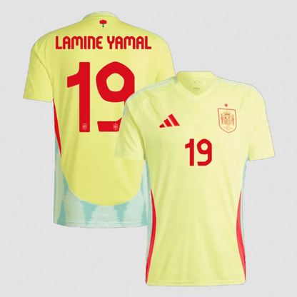 Lamine Yamal Spain Away Soccer Shirt 2025