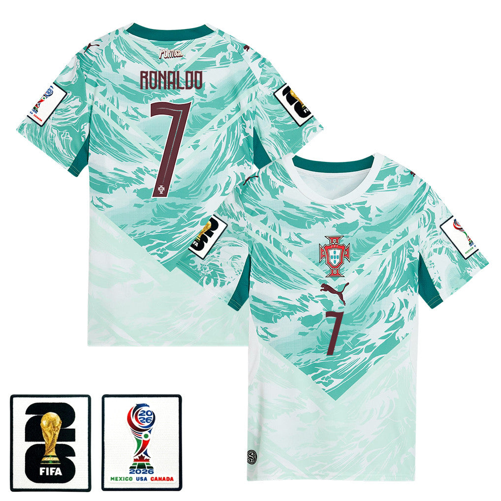 Cristiano Ronaldo #7 Portugal National Team  World Cup 2026 Women's Away Jersey - White