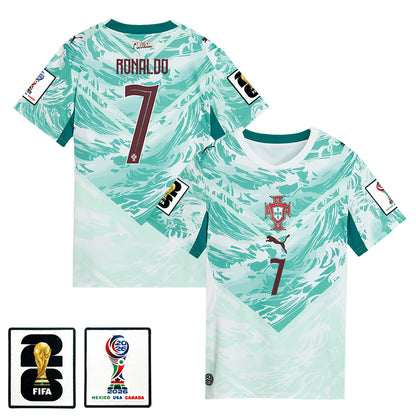 Cristiano Ronaldo #7 Portugal National Team  World Cup 2026 Women's Away Jersey - White