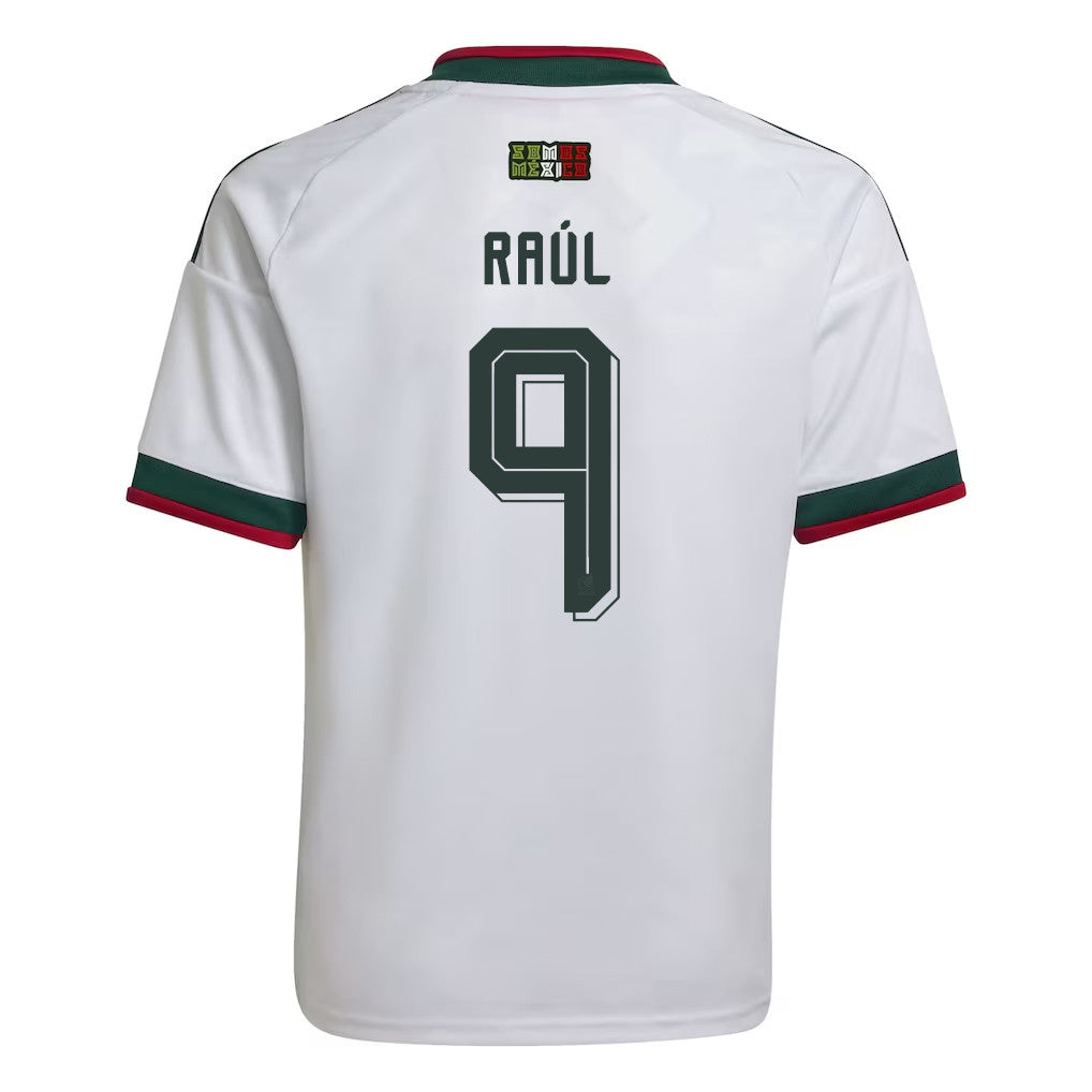 Raúl Jiménez #9 Youth Mexico National Team World Cup 2026 Away Jersey - White