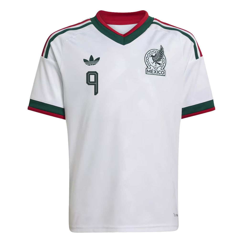 Raúl Jiménez #9 Youth Mexico National Team World Cup 2026 Away Jersey - White