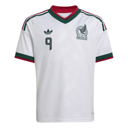 Raúl Jiménez #9 Youth Mexico National Team World Cup 2026 Away Jersey - White