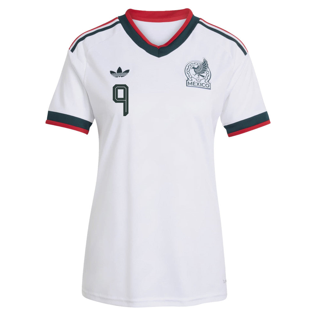 Raúl Jiménez #9 Women's Mexico World Cup 2026 National Team Away Jersey - White