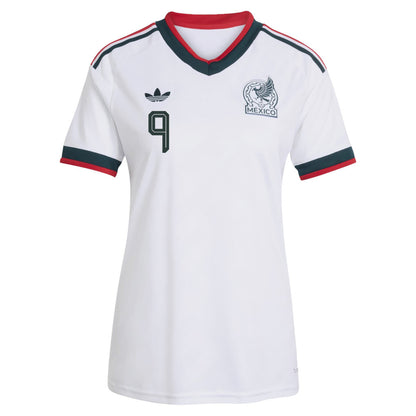 Raúl Jiménez #9 Women's Mexico World Cup 2026 National Team Away Jersey - White