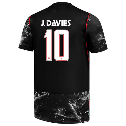 Jonathan David #10 Youth Canada National Team World Cup 2026 Away Jersey - Black