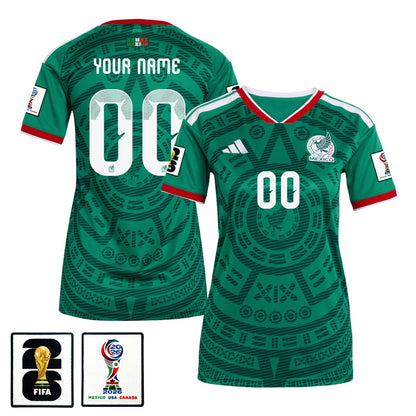 Mexico National Team World Cup 2026 Women's Home Jersey - Personalized - Green