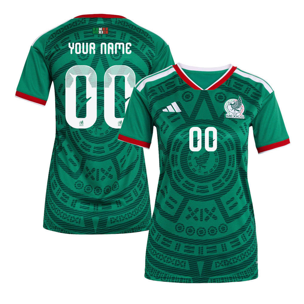 Mexico National Team World Cup 2026 Women's Home Jersey - Personalized - Green
