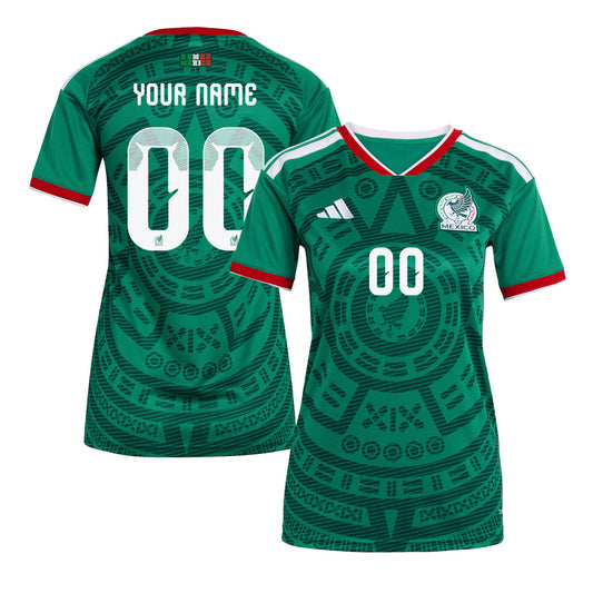 Mexico National Team World Cup 2026 Women's Home Jersey - Personalized - Green