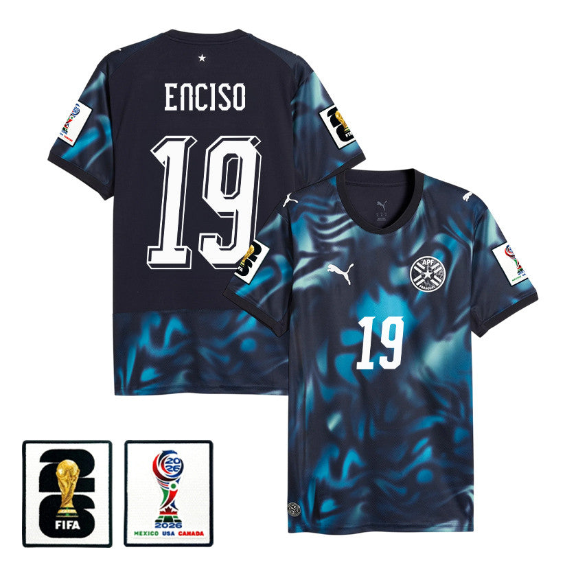 Julio Enciso #19 Paraguay National Team World Cup 2026 Away Jersey - Navy, Men