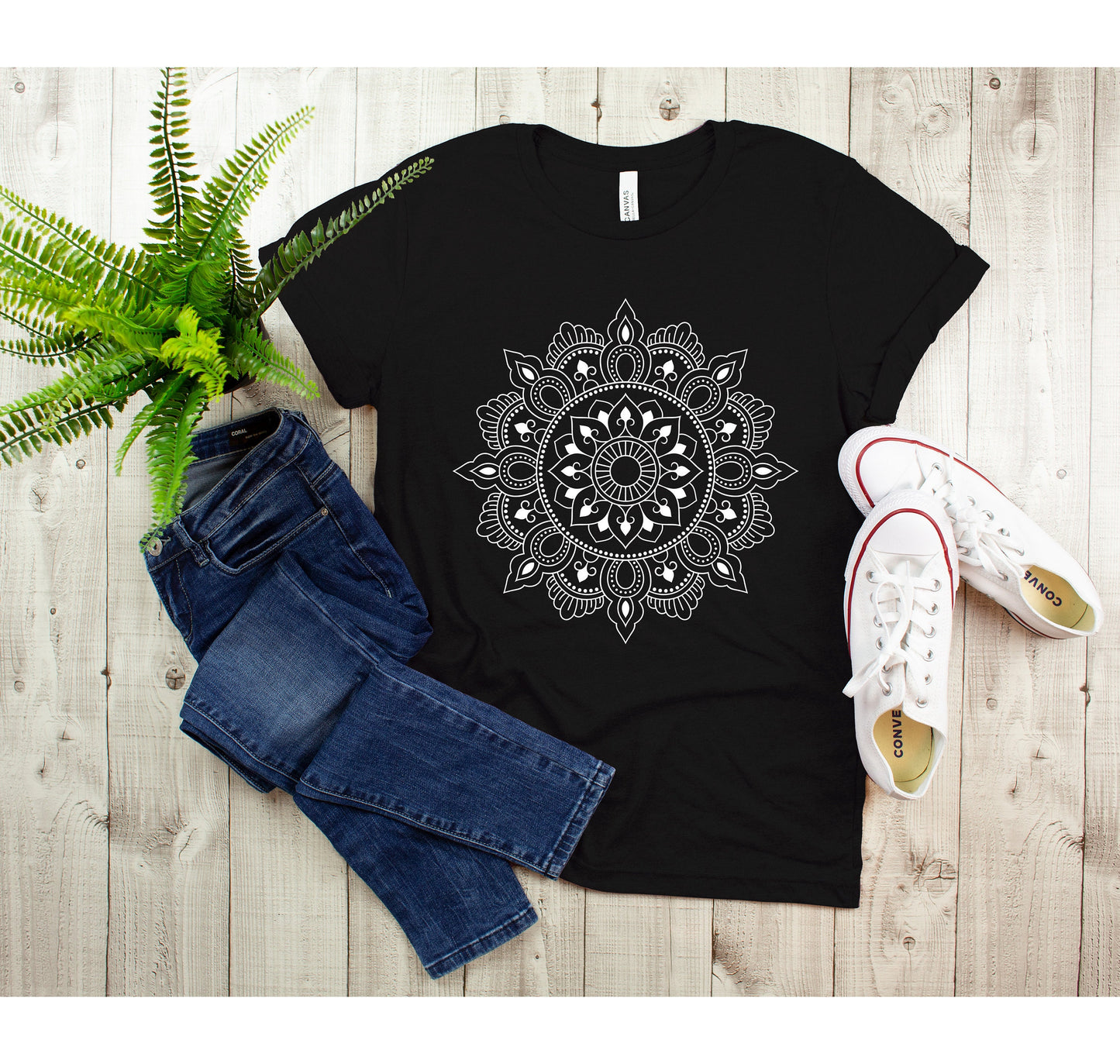 Mandala Shirt, Yoga Shirt, Cute Spring Shirt, Cute Shirt for Woman, Cute Mandala Shirt, Gifts for Her, Flower Shirt Pretty, Minimalist Shirt