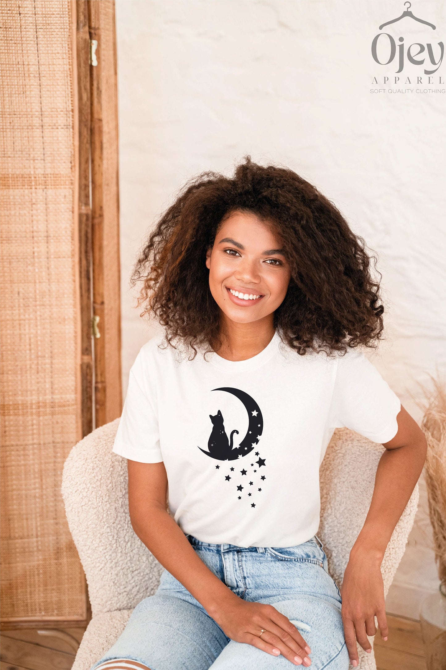 Floral Moon Cat Shirt, Cat Mom Shirt, Cat Shirts, Cat Lover Shirt, Cat Shirt Gift, Cute Cat Shirt, Kitten Shirts, Kitty Shirts for Women