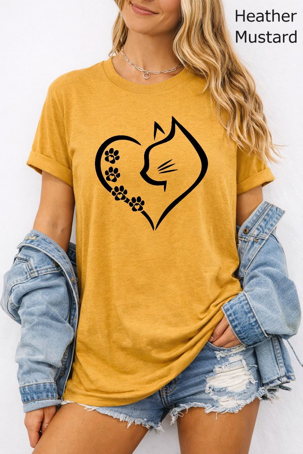 Cat Heart Shirt, Cat Shirt, Cats Shirt, Gift for Cat Mom, Cat Mom Shirt, Cat Shirts for Women, Cat Lover Shirt, Cat Owner Gift Idea