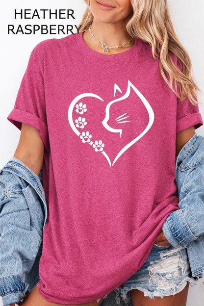 Cat Heart Shirt, Cat Shirt, Cats Shirt, Gift for Cat Mom, Cat Mom Shirt, Cat Shirts for Women, Cat Lover Shirt, Cat Owner Gift Idea