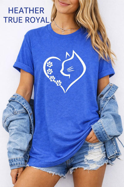 Cat Heart Shirt, Cat Shirt, Cats Shirt, Gift for Cat Mom, Cat Mom Shirt, Cat Shirts for Women, Cat Lover Shirt, Cat Owner Gift Idea