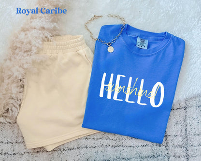 Hello Sunshine Shirt, Summer Comfort Colors Shirt, Sunshine Tshirt, Beach Vacation Tees, Spring Outfits Women, Summer Cotton Shirts, Sunny