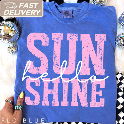 Comfort Colors, Sunshine Women Tee, Beach Life Gift for Her, Summer Trendy Shirt, Distressed Beach Mom Gifts, Lake Pool River Birthday Gifts