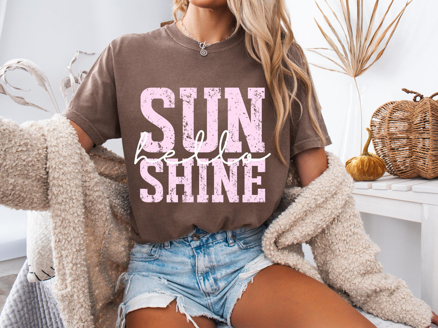 Comfort Colors, Sunshine Women Tee, Beach Life Gift for Her, Summer Trendy Shirt, Distressed Beach Mom Gifts, Lake Pool River Birthday Gifts