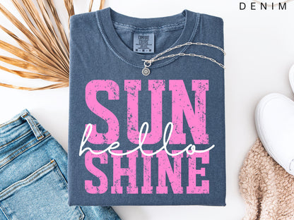 Comfort Colors, Sunshine Women Tee, Beach Life Gift for Her, Summer Trendy Shirt, Distressed Beach Mom Gifts, Lake Pool River Birthday Gifts